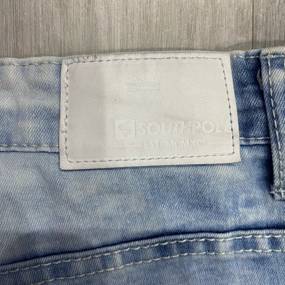2000s Y2K Vintage Southpole Mens Skinny Jeans 38x32 Denim - Picture 6 of 6